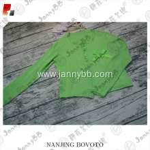 JannyBB green long sleeve girls knit sweater